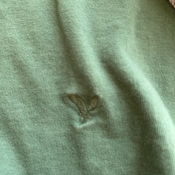 American Eagle green and grey Super Soft Standard Fit raglan short sleeve. Large - Picture 7 of 10